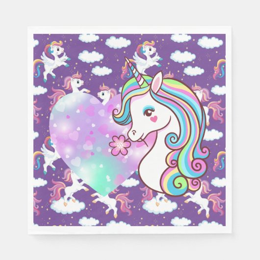 Serviette En Papier Bonne licorne (Devant)
