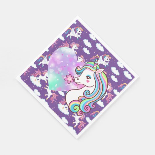 Serviette En Papier Bonne licorne (Coin)