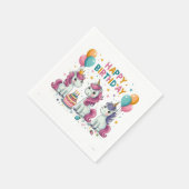 Serviette En Papier Bonne licorne d'anniversaire (Coin)