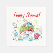 Serviette En Papier Bonne Norooz Haft Sin drôle table (Devant)