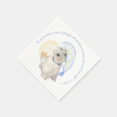 Serviette En Papier Bonne nuit Bleu (Coin)