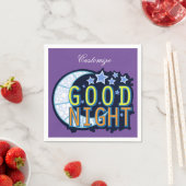 Serviette En Papier Bonne nuit Croissant Lune Thunder_Cove (En situation)