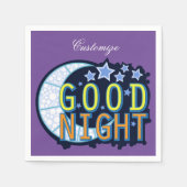 Serviette En Papier Bonne nuit Croissant Lune Thunder_Cove (Devant)