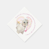 Serviette En Papier Bonne nuit Rose (Coin)