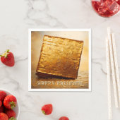 Serviette En Papier Bonne Pâque ! Golden Matzah (En situation)