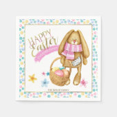 Serviette En Papier Bonne Pâques Partout ID640 (Devant)