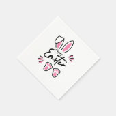 Serviette En Papier Bonne Pâques (rose) (Coin)