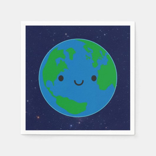 Serviette En Papier Bonne planète Terre (Devant)