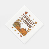 Serviette En Papier Bonne récolte - Citrouille d'automne et feuilles d (Coin)