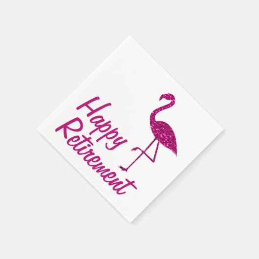 Serviette En Papier Bonne retraite brillant rose flamingo papier (Coin)