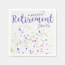 Bonne retraite Confetti Papier Napkin