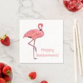 Serviette En Papier Bonne retraite Parti Flamant rose rose (En situation)