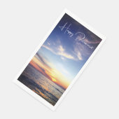 Serviette En Papier Bonne retraite Tropical Beach Sunset Custom (Coin)