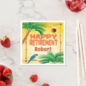 Serviette En Papier Bonne retraite tropicale tiki luau (En situation)