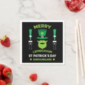 Serviette En Papier Bonne Saint Patrick d'Irlande Australie 17 mars (En situation)