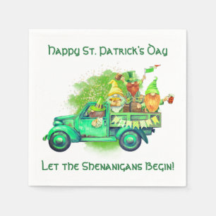 Serviette En Papier Bonne Saint Patrick, que les Shenanigans commencen