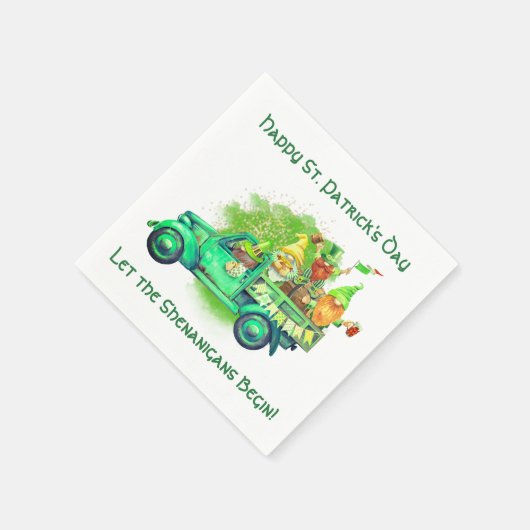Serviette En Papier Bonne Saint Patrick, que les Shenanigans commencen (Coin)