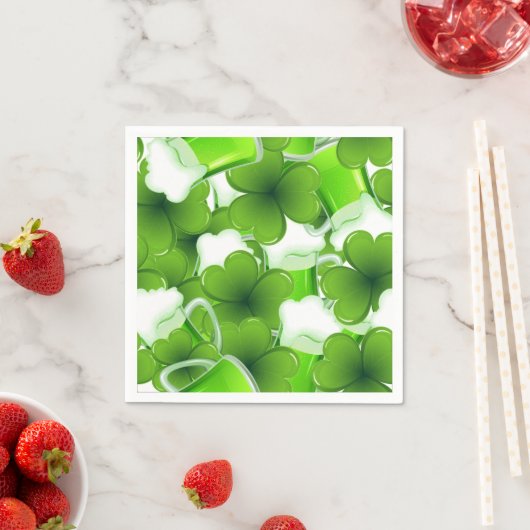 Serviette En Papier Bonne Saint Patrick's Day (En situation)