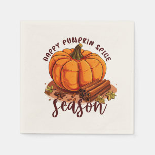 Serviette En Papier Bonne saison des épices Citrouilles - Cosy Vibes d