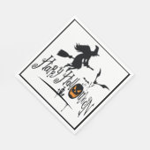 Serviette En Papier Bonne Sorcière Halloween Et chauves-souris (Coin)