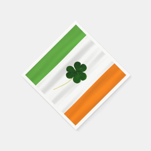 Serviette En Papier Bonne St. Patrick's Day Irlandais Drapeau Shamrock (Coin)