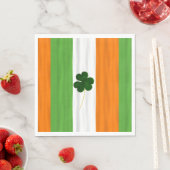 Serviette En Papier Bonne St. Patrick's Day Irlandais Drapeau Shamrock (En situation)