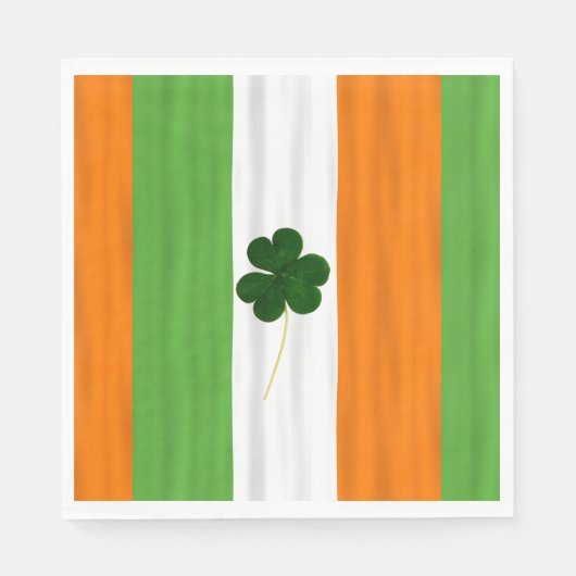 Serviette En Papier Bonne St. Patrick's Day Irlandais Drapeau Shamrock (Devant)