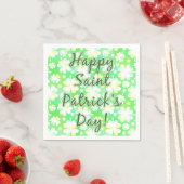 Serviette En Papier Bonne St Patrick's Day Shamrocks Aquarelle rétro (En situation)