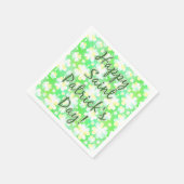 Serviette En Papier Bonne St Patrick's Day Shamrocks Aquarelle rétro (Coin)