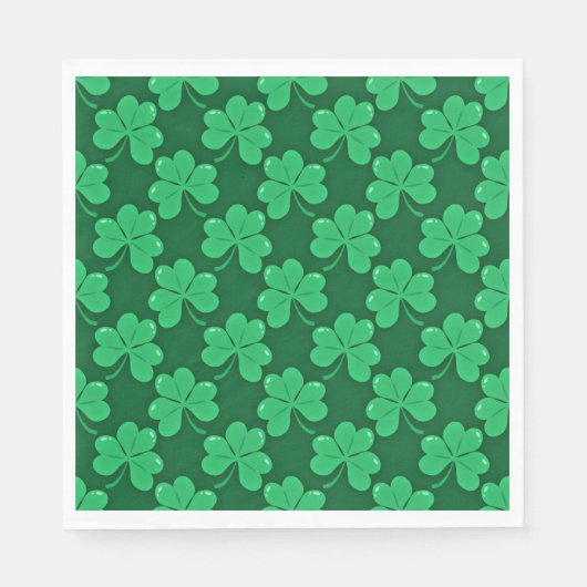 Serviette En Papier Bonne St. Patrick's Day shamrocks festifs (Devant)