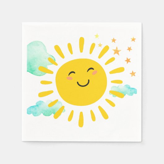 Serviette En Papier Bonne Sunshine fête d'anniversaire (Devant)