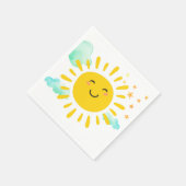 Serviette En Papier Bonne Sunshine fête d'anniversaire (Coin)