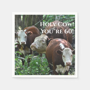 Serviette En Papier Bonne vache d'anniversaire !