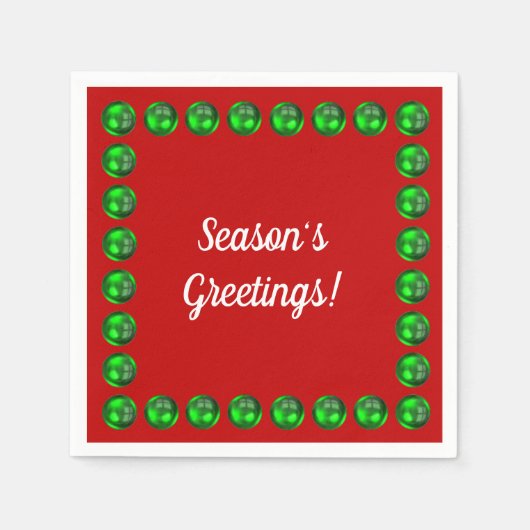 Serviette En Papier Bonnes Fêtes (Devant)