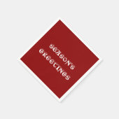 Serviette En Papier Bonnes Fêtes Papier rouge foncé Napkin (Coin)