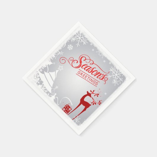 Serviette En Papier Bonnes Fêtes papier serviettes | Chalkboard Deer (Coin)