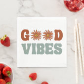 Serviette En Papier Bonnes Vibrations (En situation)