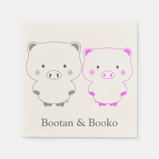Serviette En Papier Bons amis (Devant)