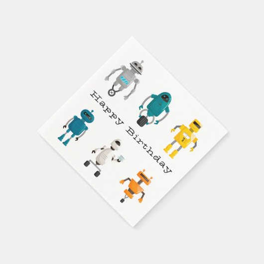 Serviette En Papier Bons Robots Droids Joyeux anniversaire (Coin)