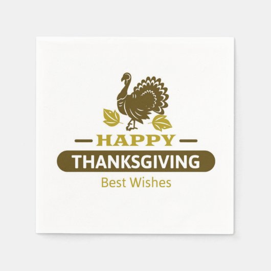 Serviette En Papier Bons thanksgivings (Devant)