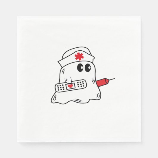 Serviette En Papier Boo Boo Crew Nurse Halloween Ghost Funny Surdimens (Devant)