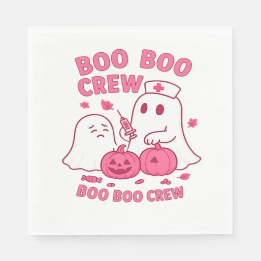 Serviette En Papier Boo Boo Infirmière d'équipage Funny Halloween Infi (Devant)