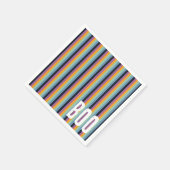 Serviette En Papier Boo Couleurs Muet Halloween Stripes (Coin)