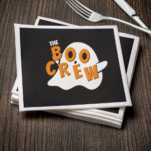 Serviette En Papier Boo Crew Ghost Family Halloween Party Black