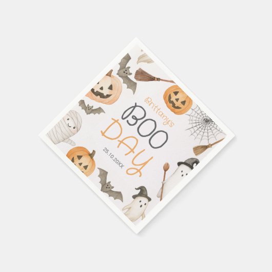 Serviette En Papier Boo Day Spooky Halloween Birthday Napkins (Coin)