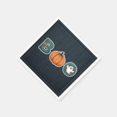 Serviette En Papier BOO Denim Rustic Country Citrouille Ghost Hallowee (Coin)