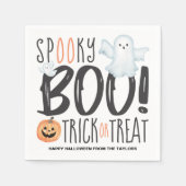 Serviette En Papier Boo Ghost Jack O'Lantern Halloween (Devant)
