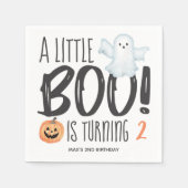 Serviette En Papier Boo Ghost Jack O'Lantern Halloween Anniversaire (Devant)