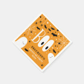 Serviette En Papier Boo Ghosts Orange Halloween fête d'anniversaire (Coin)