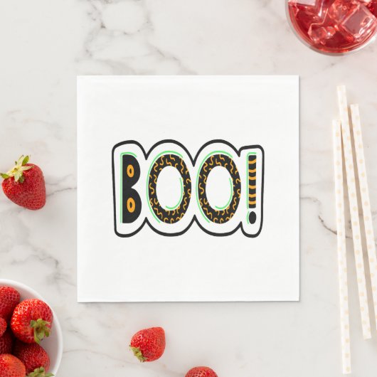 Serviette En Papier BOO Halloween (En situation)